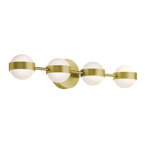 Afx Verona 30'' LED Vanity, White Acrylic Shade, Satin Brass Finish VRNV3007LAJUDLB - main